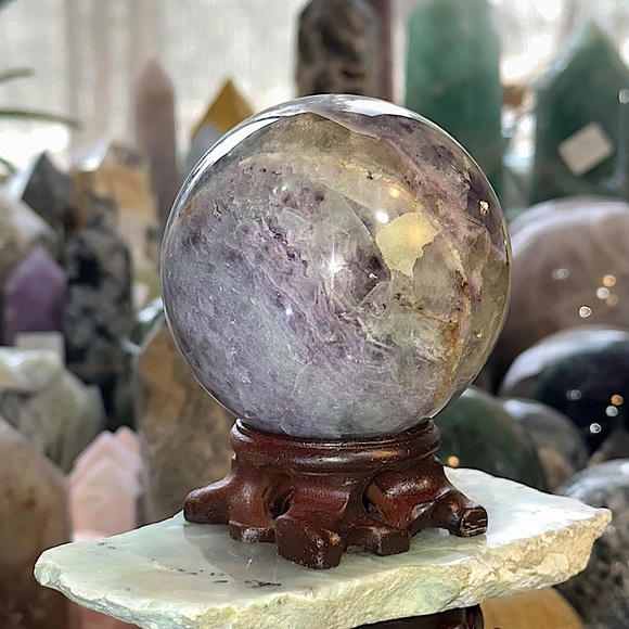🔥SALE🔥 Rainbow Fluorite Crystal Sphere Covered With Flash! - Picture 4 of 9